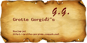 Grotte Gorgiás névjegykártya